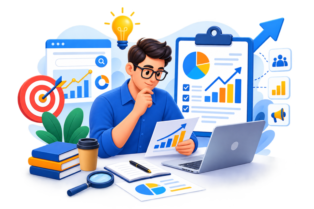 Digital marketing campaign planning and setup