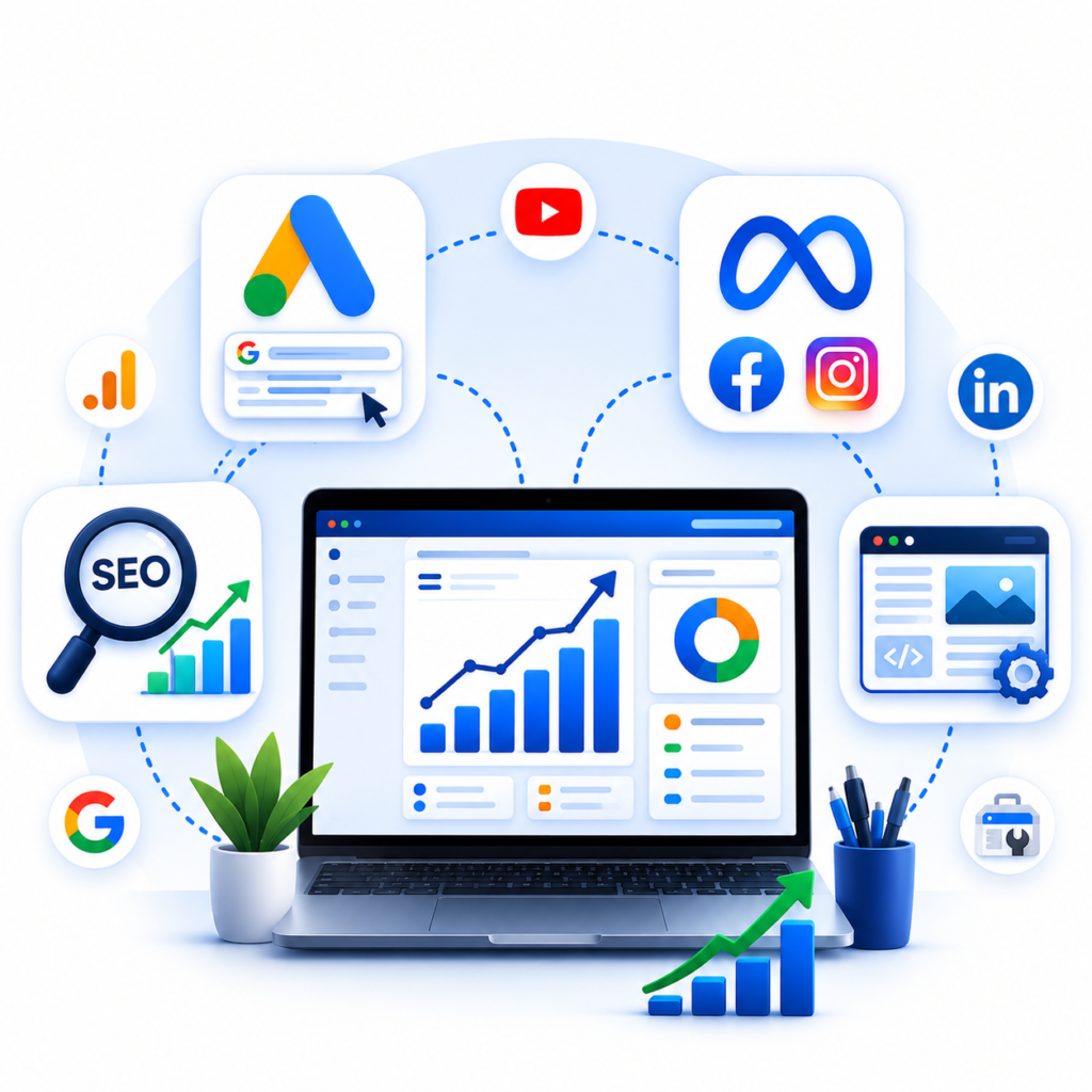 Multi-channel digital marketing analytics and advertising